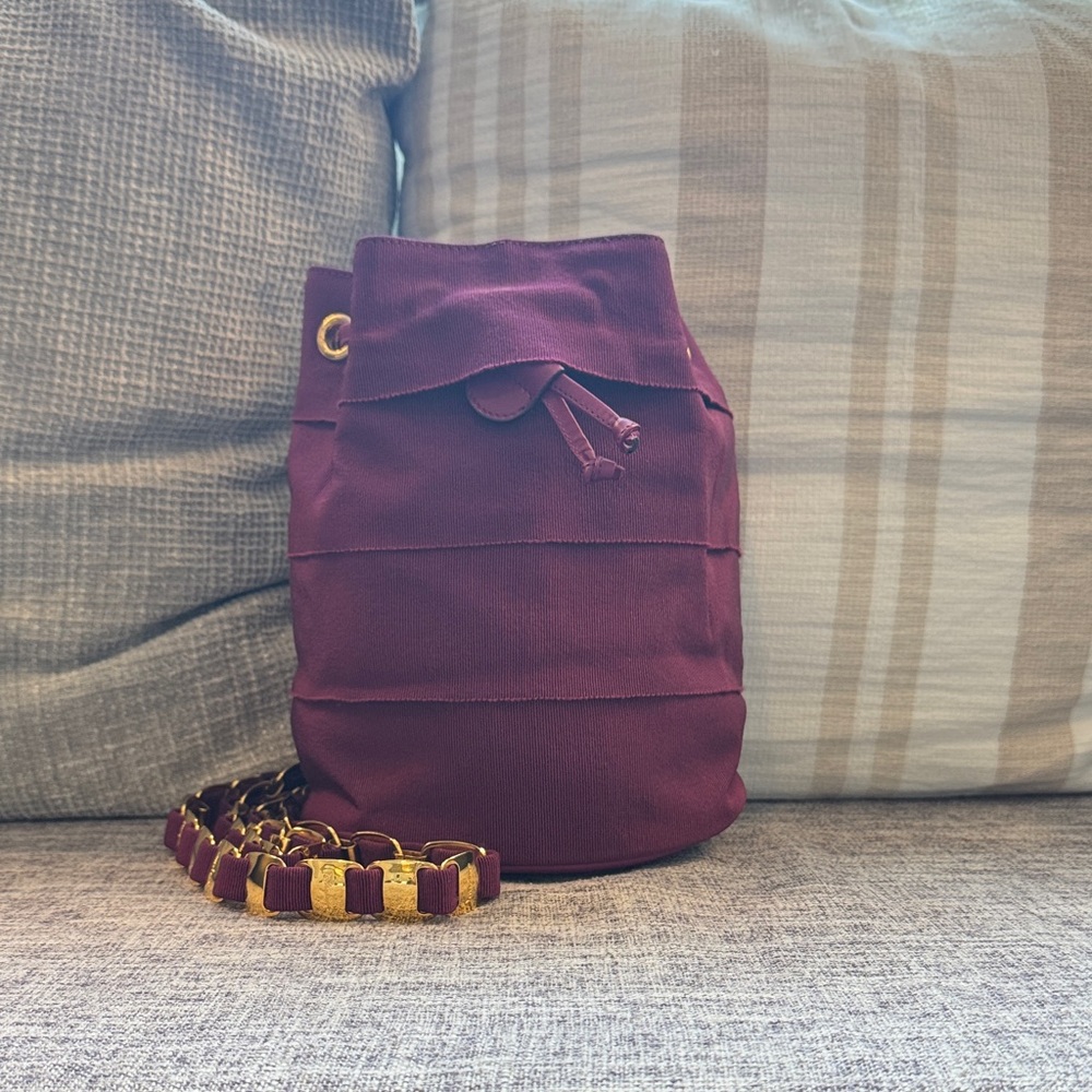 Salvatore Ferragamo Small Burgundy Backpack Bag